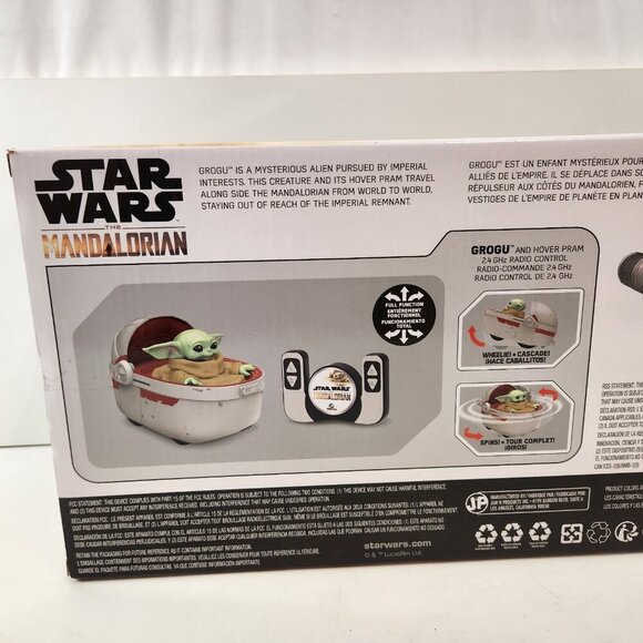 Star Wars Mandalorian Grogu & Hover Pram RC Remote Control Disney NEW - Picture 11 of 12